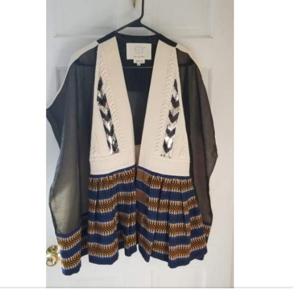 Anthropologie Amit Aggarwal Striped Swing Kimono - Picture 3 of 6